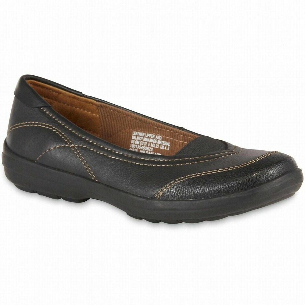 Thomas McAn Women's Zala Brown Leather Ballet Loafer Slip-On‎ Flat Shoes Sz 9